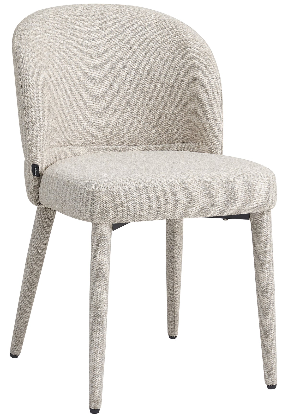Chaise de salle à manger Coases beige en bouclé tapissée