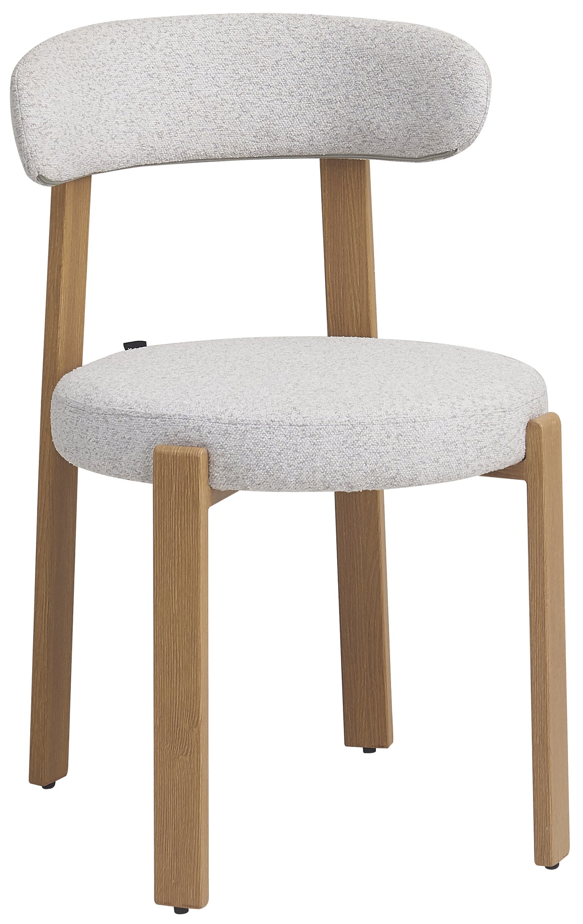 Chaise tapissée pour salle à manger Afinatte en boucle gris clair