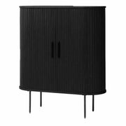 Commode Gativel lamelles chêne noir