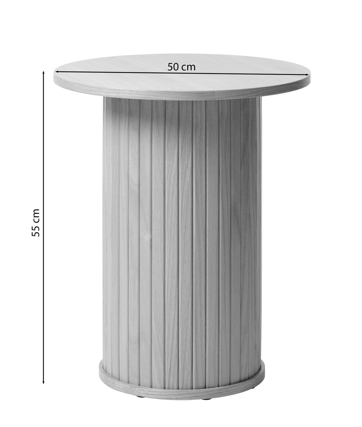 Table basse ronde Gativel 50 cm lames chêne naturel