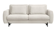 Canapé convertible 3 places Rane avec coffre, tissu chenille hydrofuge crème