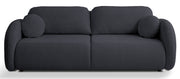 Canapé convertible 3 places Ovally avec coffre, tissu chenille gris foncé