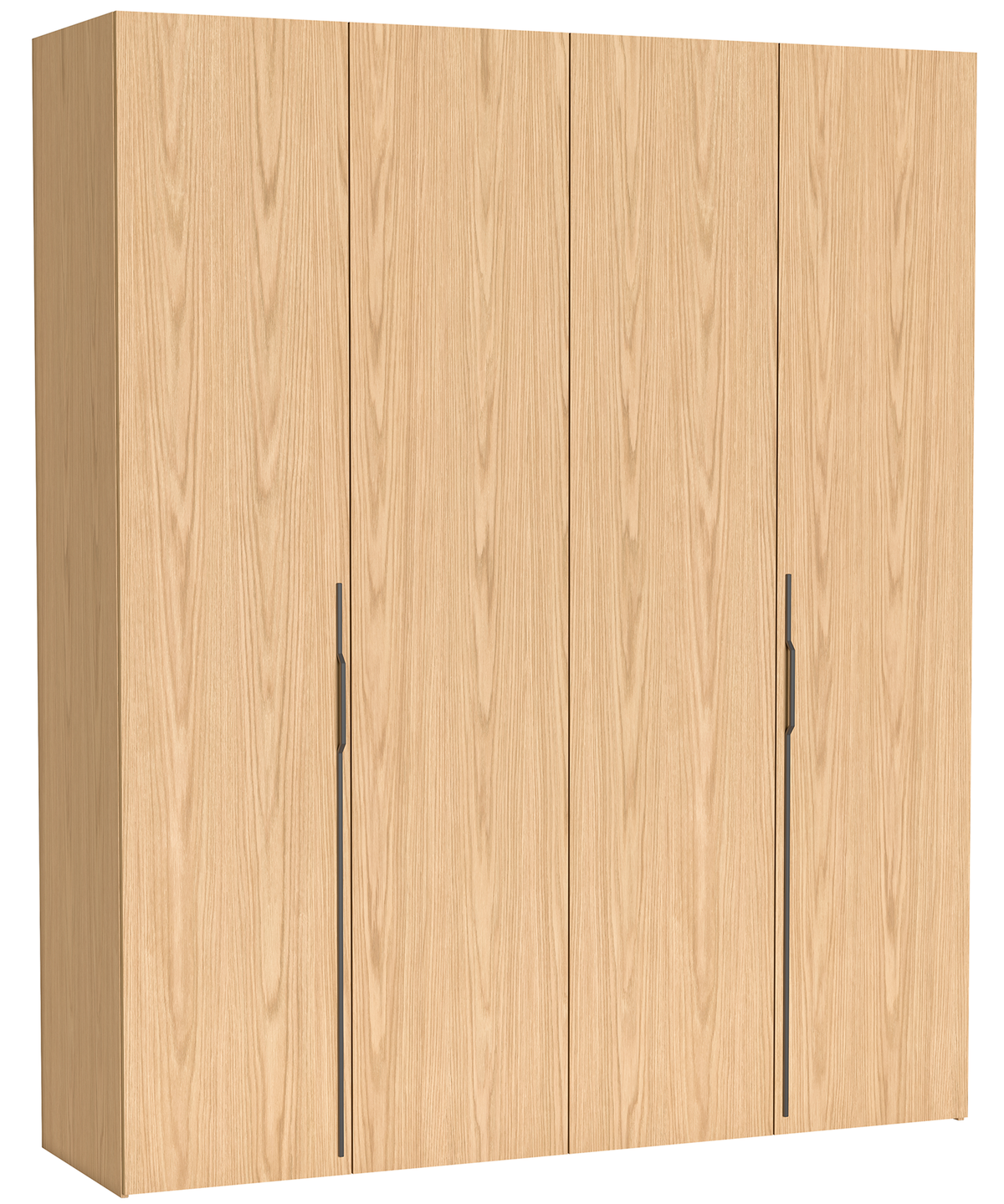 Armoire deux portes Bari avec trois tiroirs 200 cm chêne bookmatch