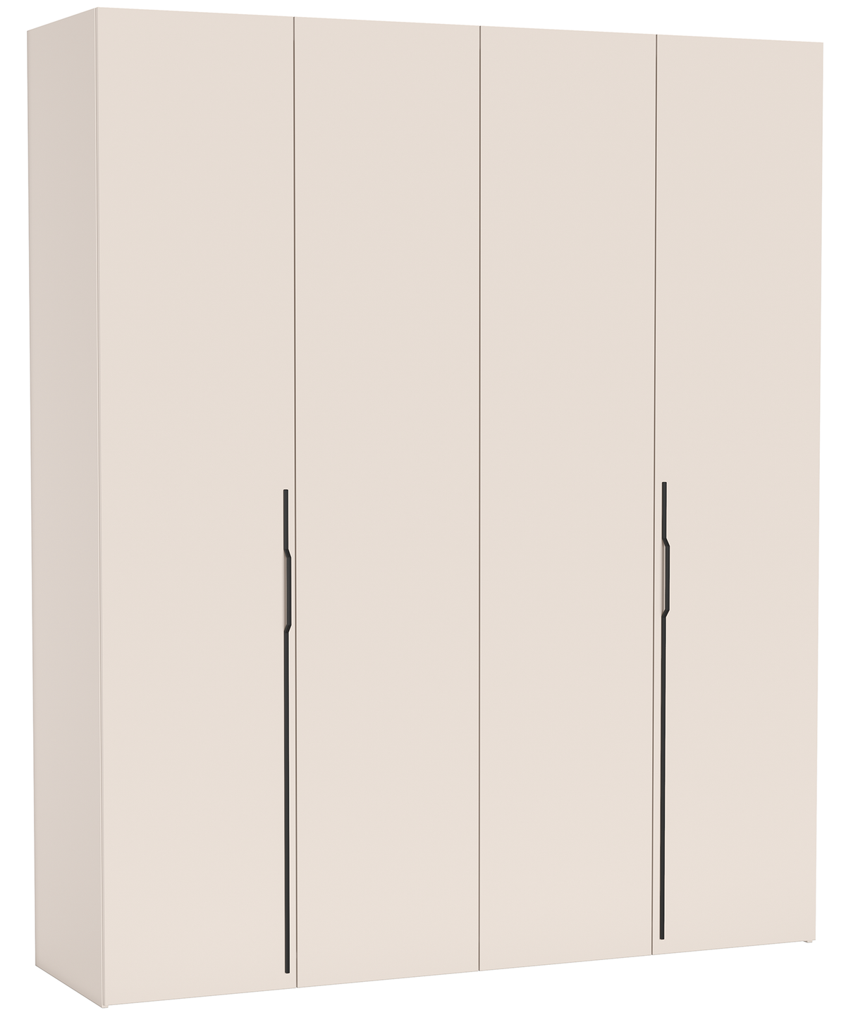 Zweiflügeliger Schrank Bari mit drei Schubladen, 200 cm, Kaschmirfarben