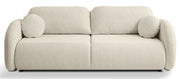 Dreisitziges ausklappbares Sofa Ovally mit Stauraum, beige Chenille