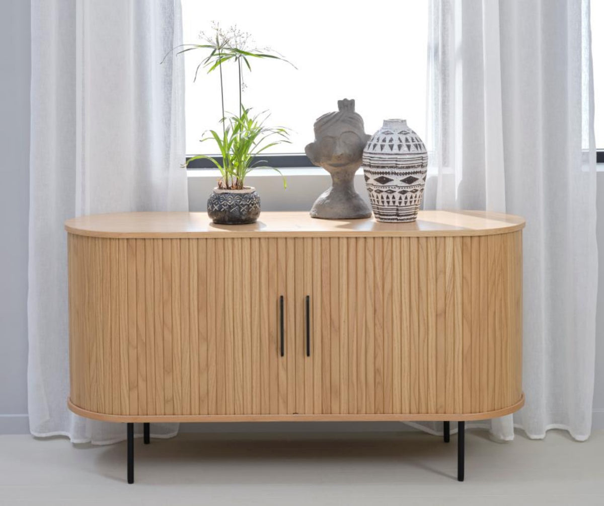 Commode Gativel 140x76 cm lamelles chêne naturel