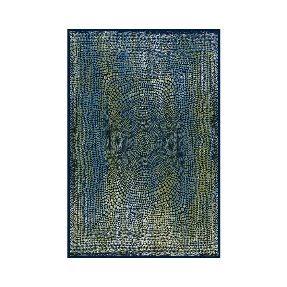 Tapis Basal Abstrakcja 2 vert et bleu marine 133/190