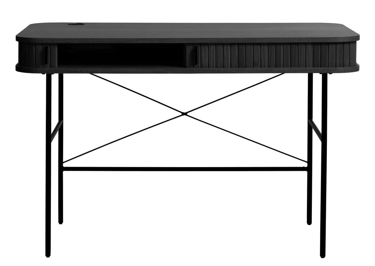 Bureau Gativel 120x60 cm lames chêne noir
