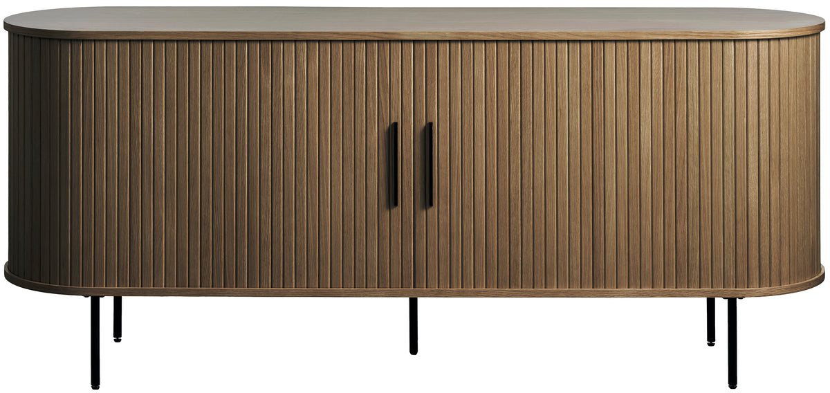 Kommode Gativel 180x76 cm Lamellen in gebranntem Eichenholz