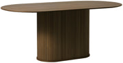 Table ovale Gativel 95x180 chêne brûlé