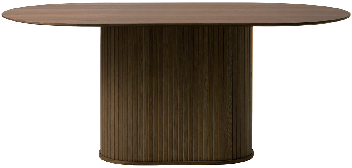 Table ovale Gativel 95x180 chêne brûlé