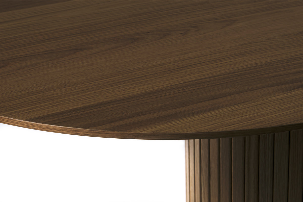 Table ovale Gativel 95x180 chêne brûlé