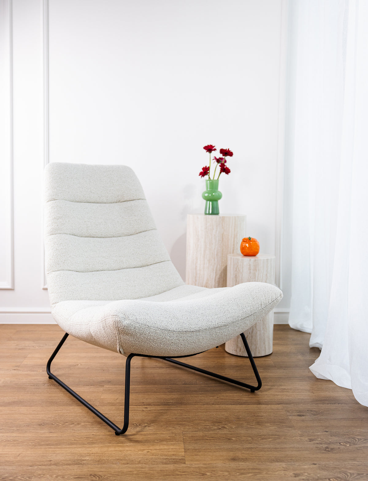 Fauteuil relax Forgents crème