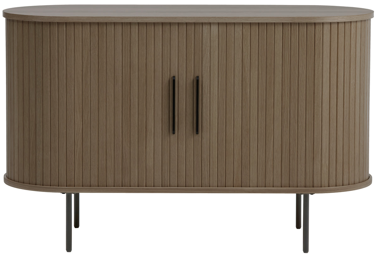 Kommode Gativel 120 cm Lamellen gebrannte Eiche