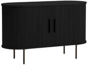 Commode Gativel 120 cm lamelles chêne noir