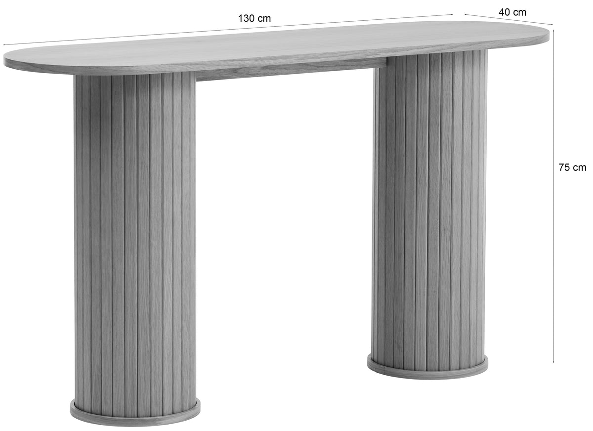 Gativel Konsole 130 cm Lamellen natürliche Eiche
