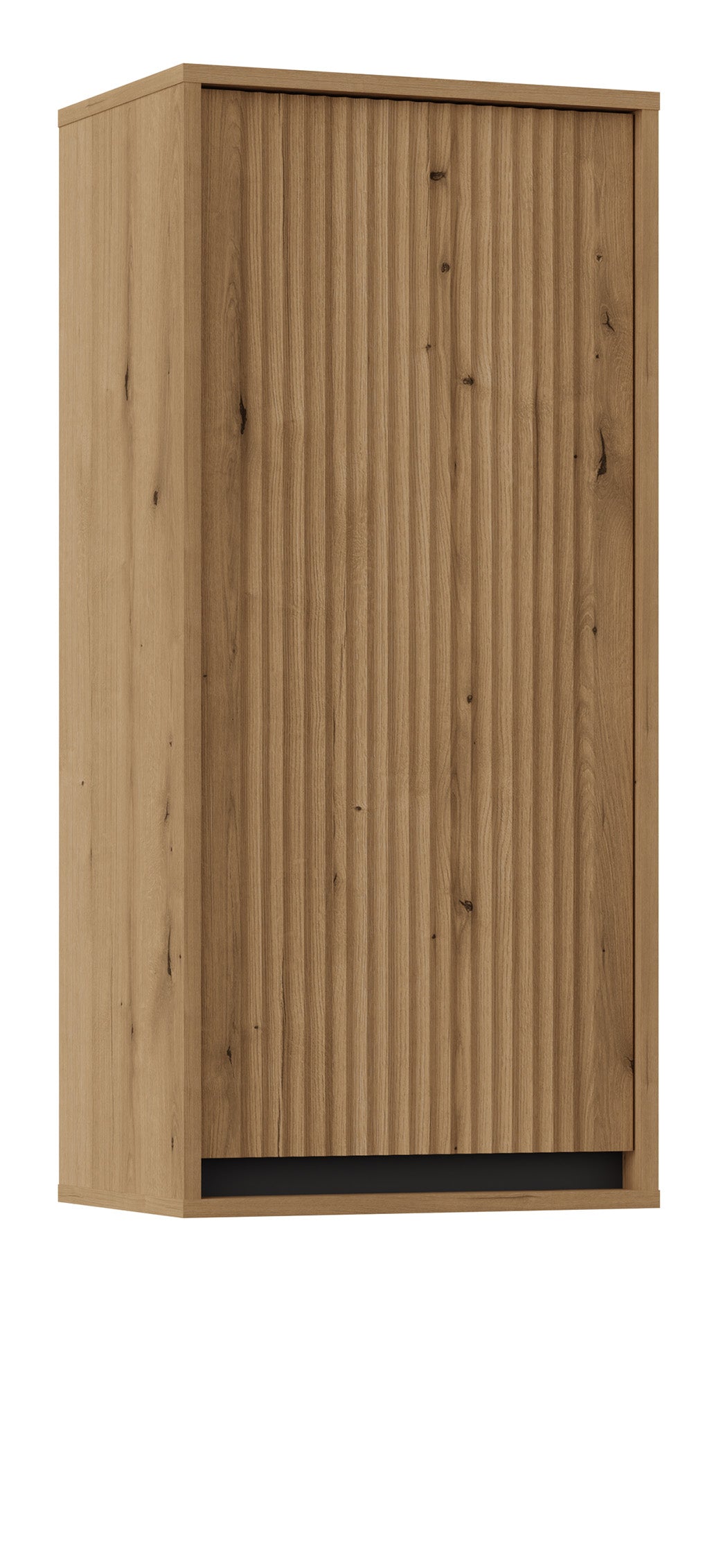 Armoire murale Osaka avec façade rainurée 46 cm chêne evoke