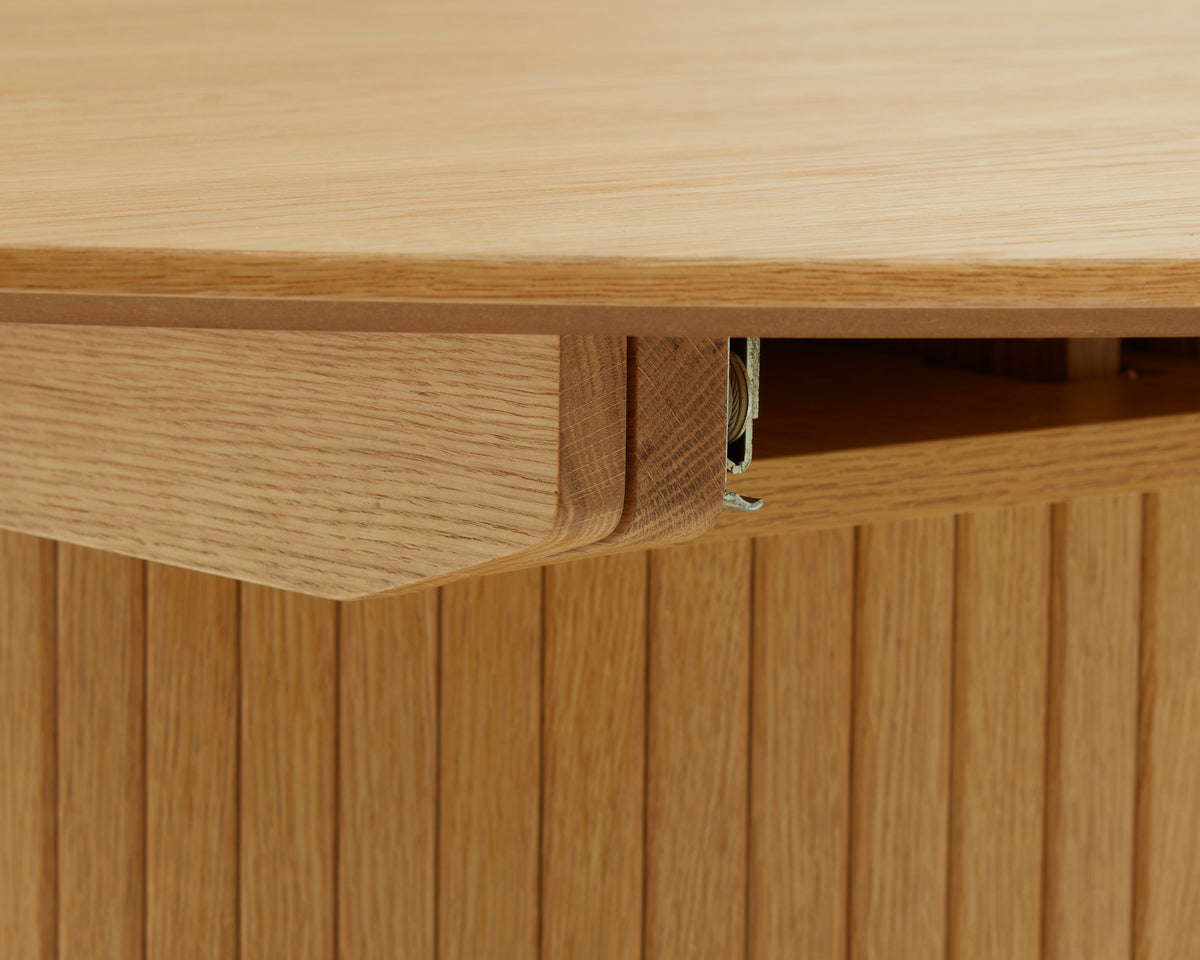 Ausziehbarer Tisch Gativel 120-167 cm Lamellen natürliche Eiche