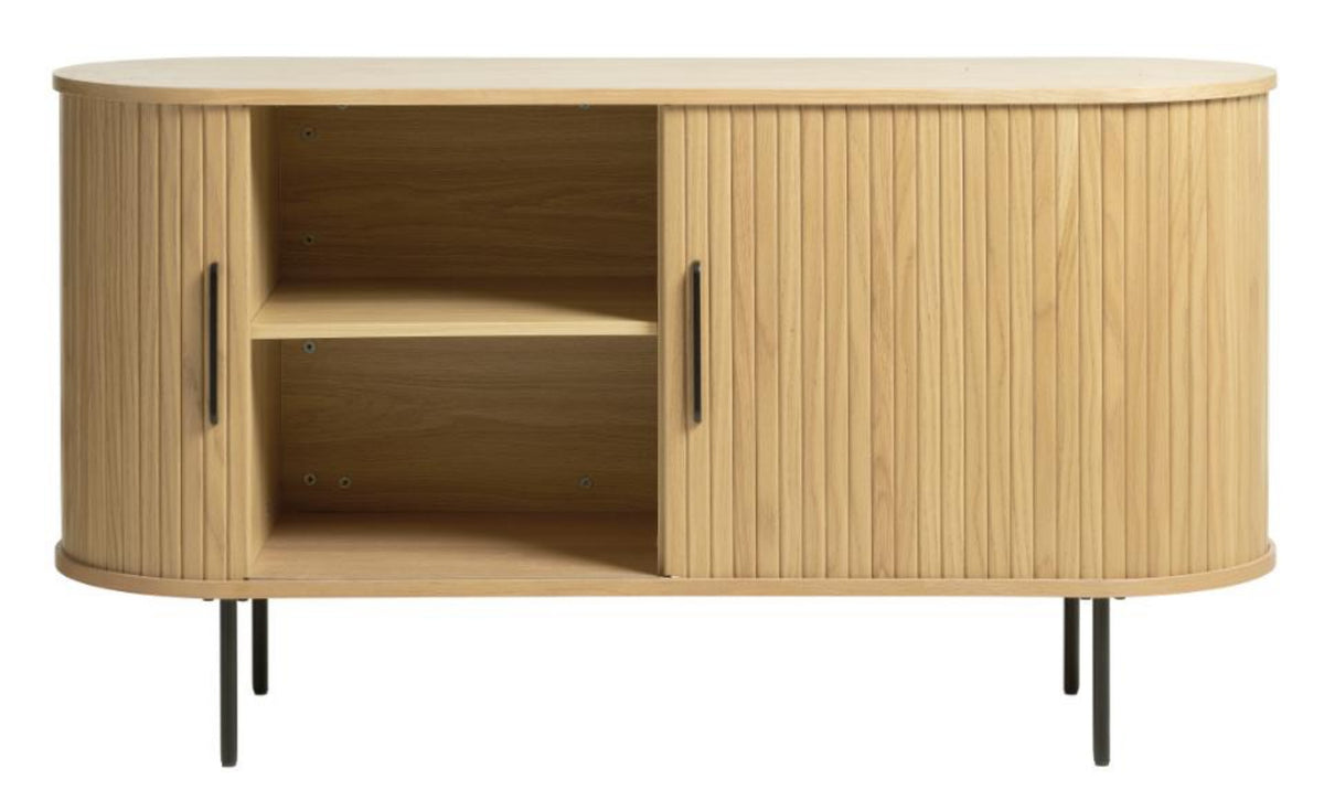 Commode Gativel 140x76 cm lamelles chêne naturel