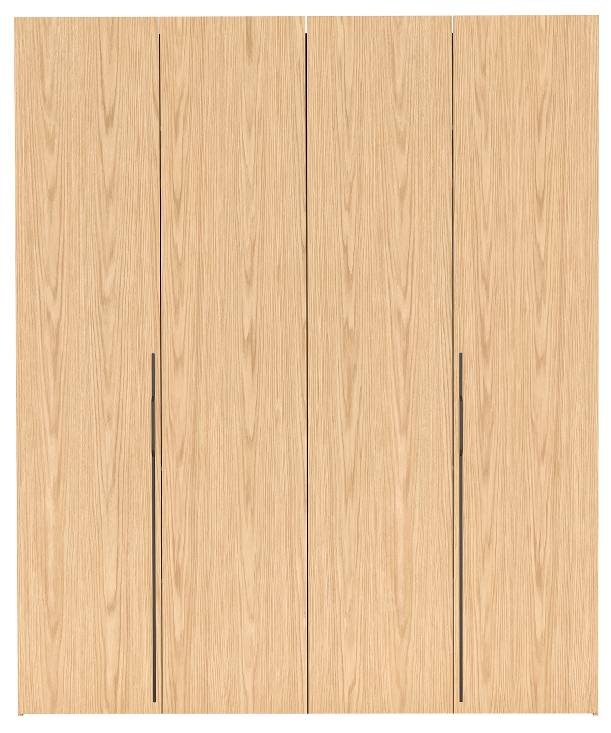 Armoire deux portes Bari avec trois tiroirs 200 cm chêne bookmatch