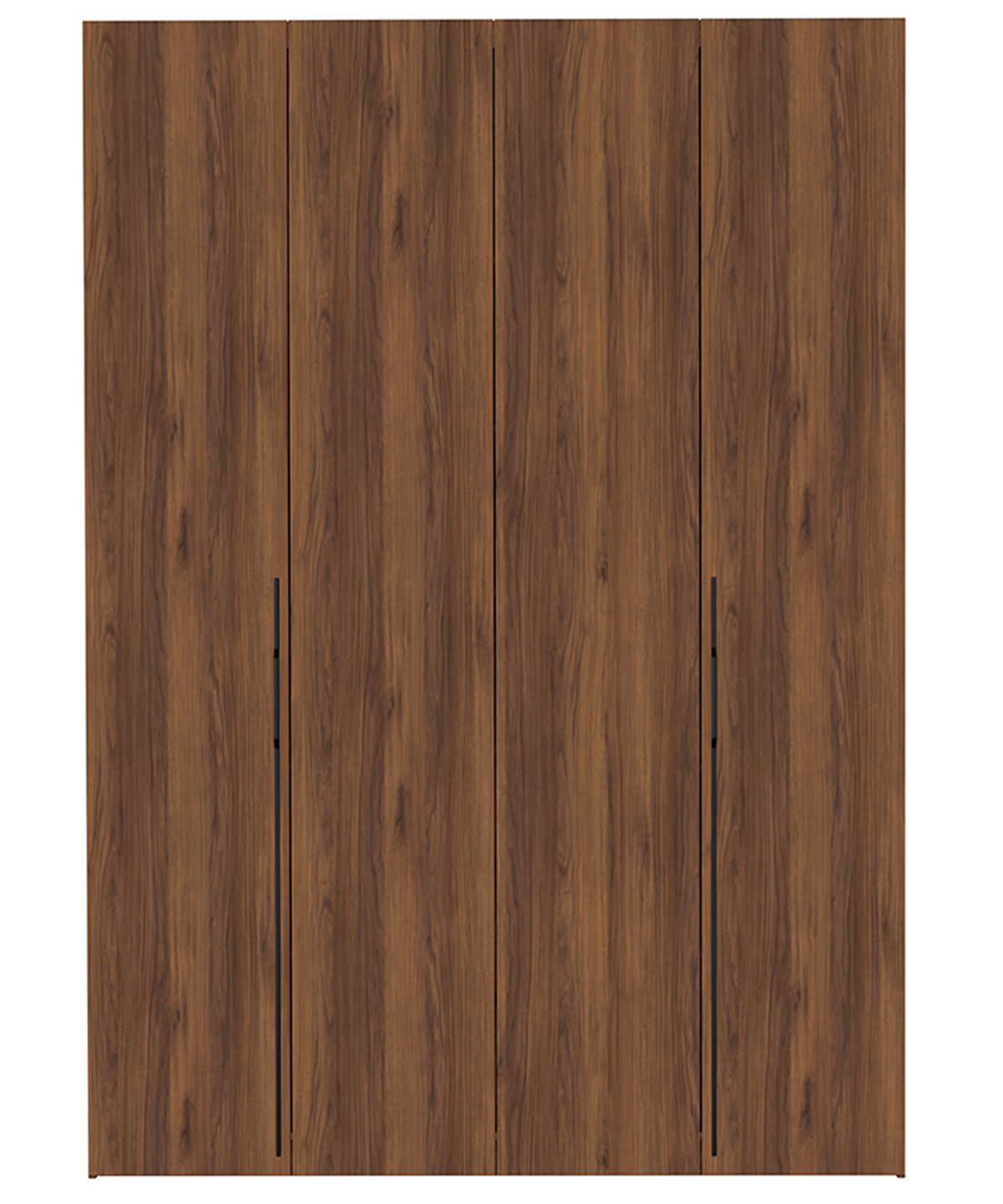 Zweittüriger Schrank Bari mit drei Schubladen, 170 cm, Walnuss Warmia