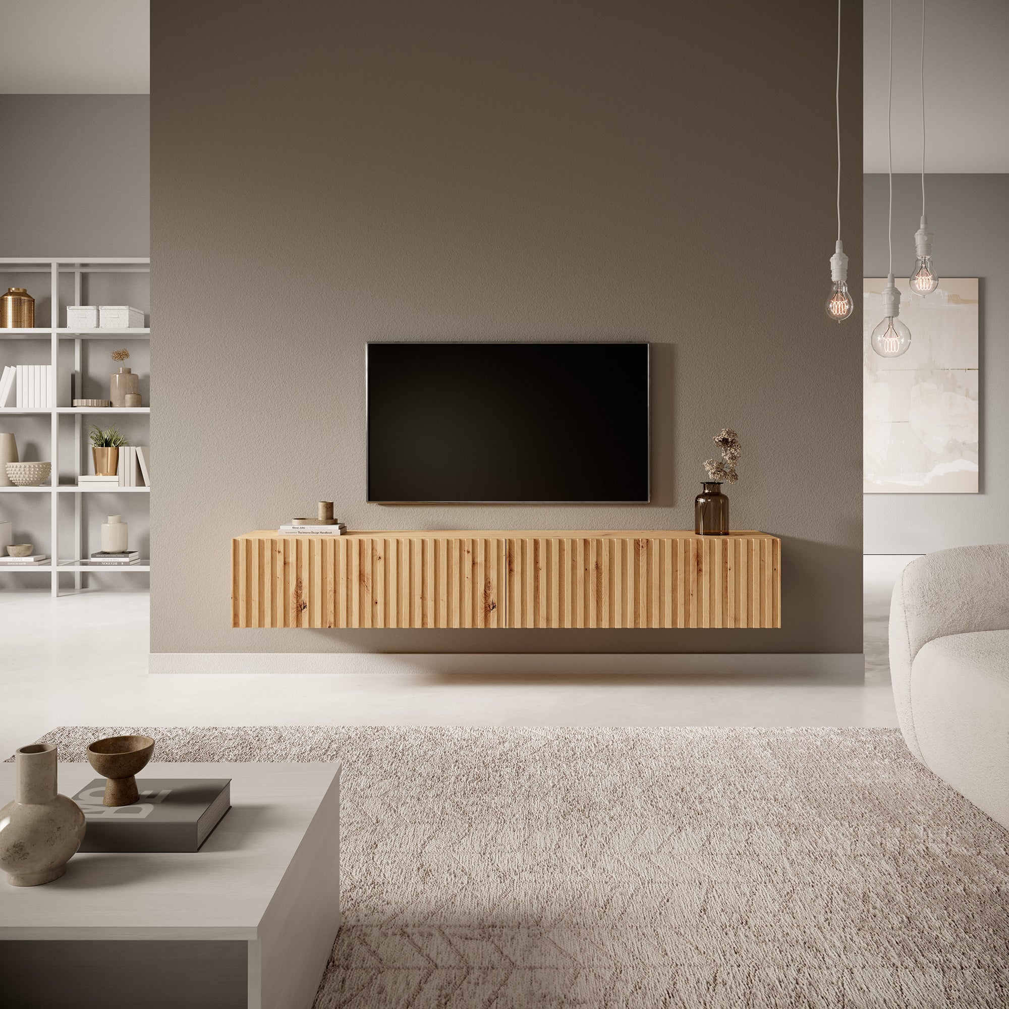 TV-Schrank Telire 175 cm Artisan-Eiche Lamellen