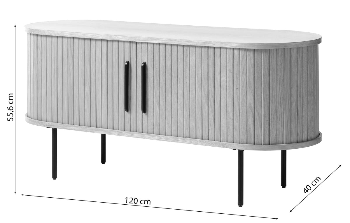 Meuble TV Gativel 120 cm chêne brûlé