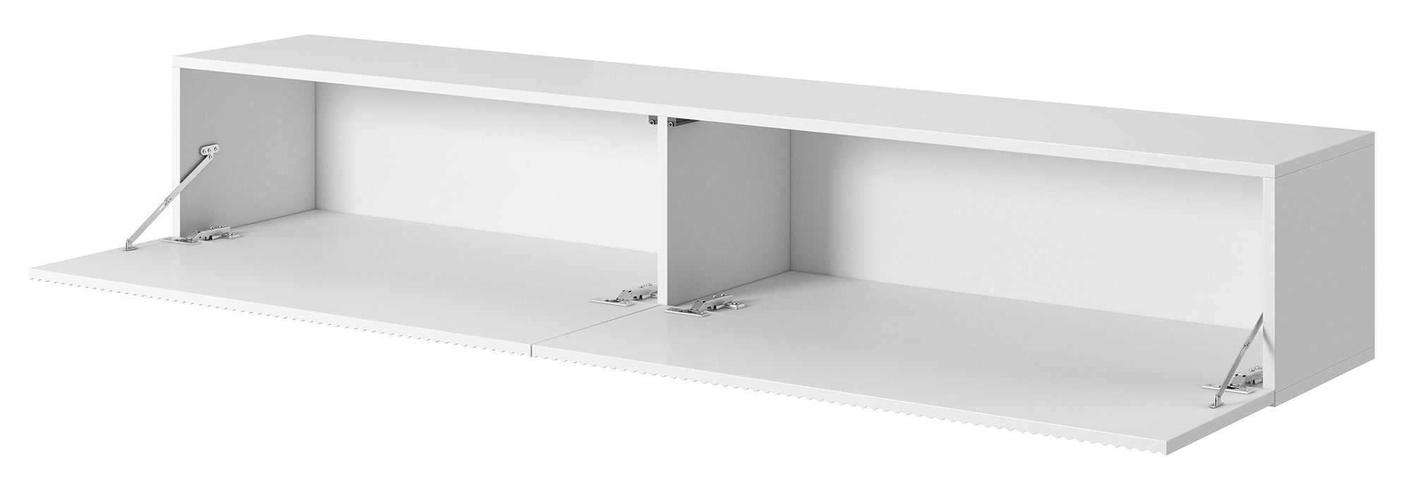 TV-Schrank Veldio mit gefräster Front 175 cm Grau-Beige, hängend