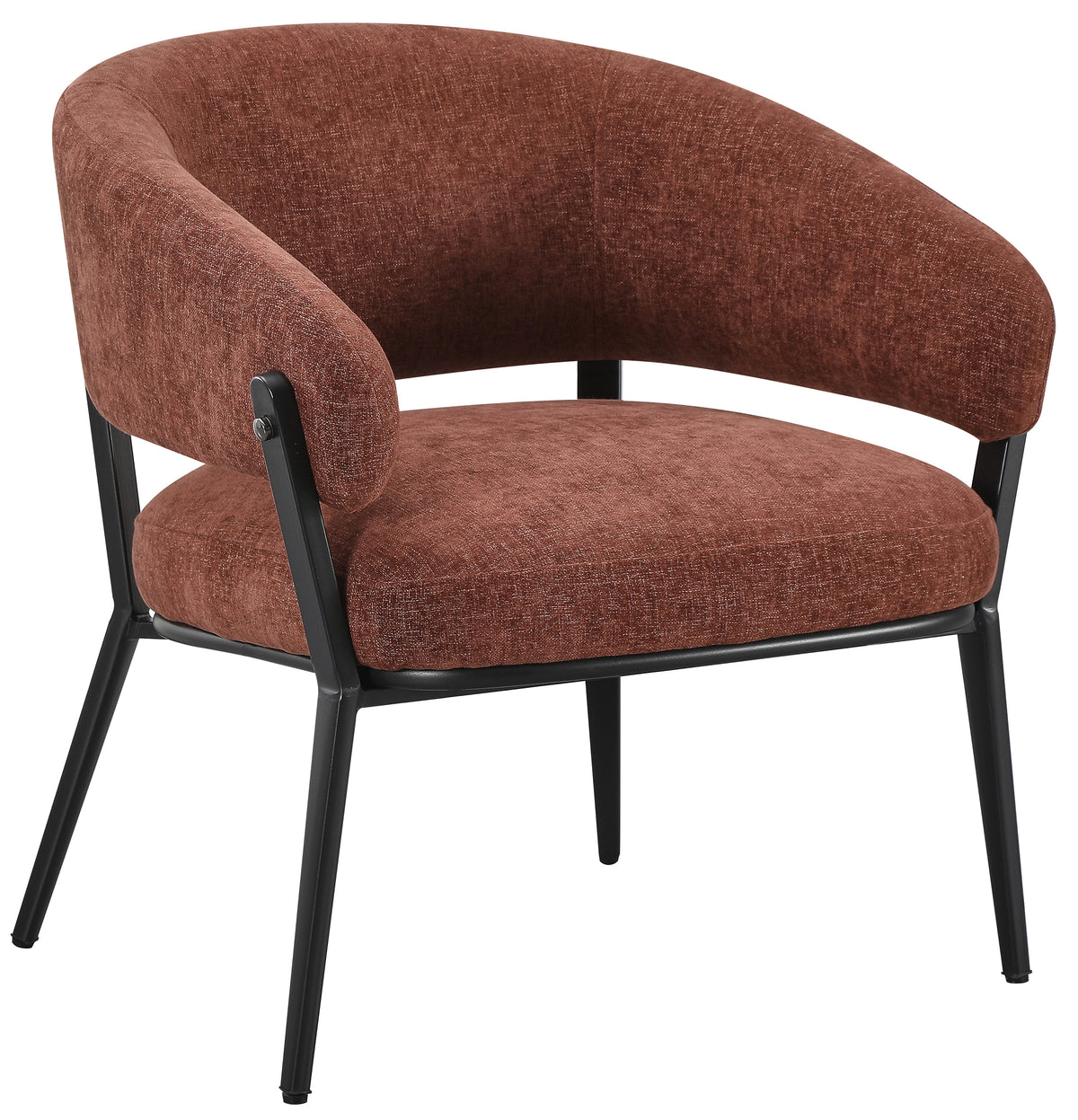 Fauteuil de relaxation Symbled en chenille marron