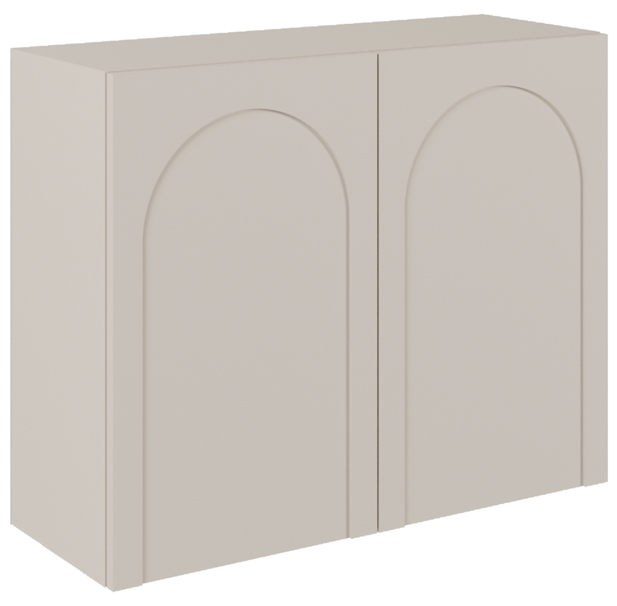 Commode 2 portes Arkadia avec façades rainurées 100 cm cachemire