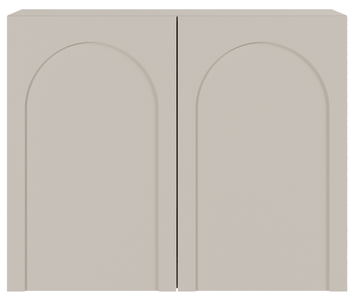 Commode 2 portes Arkadia avec façades rainurées 100 cm cachemire