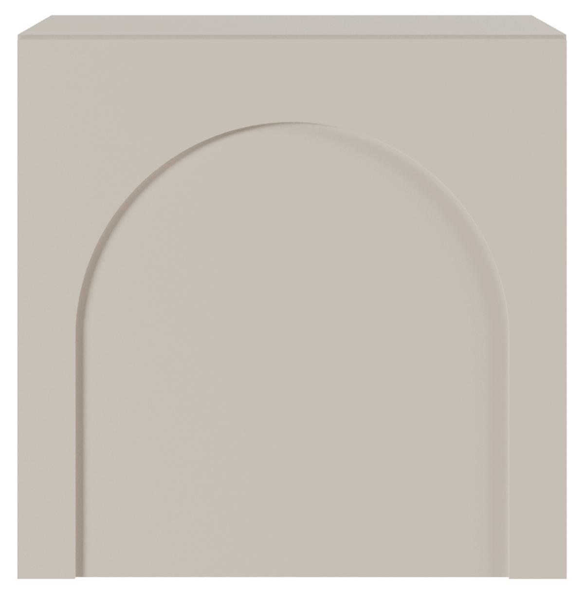 Table de chevet 1 porte Arkadia avec façades rainurées 50 cm cachemire