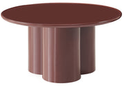 Table basse Roulness ronde 80 cm bordeaux haut brillant