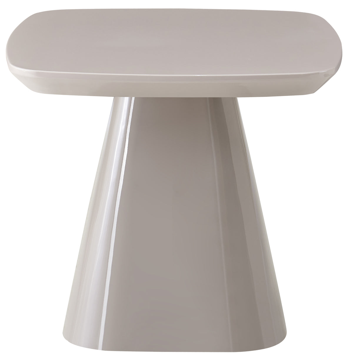 Floone Couchtisch 60x60 cm hellgrau Hochglanz