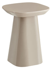 Table d'appoint Corriar 35x35 cm beige finition haute brillance