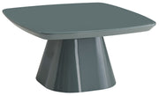 Table basse Adievent 80x80 cm vert gris brillant élevé