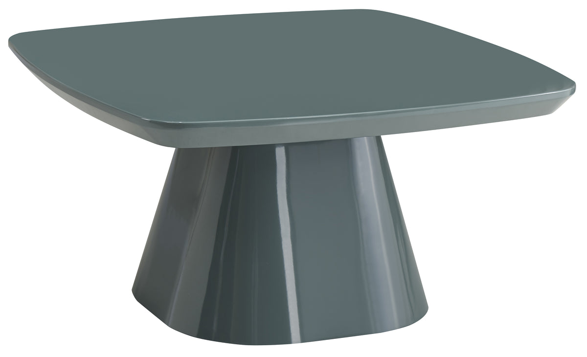 Table basse Adievent 80x80 cm vert gris brillant élevé
