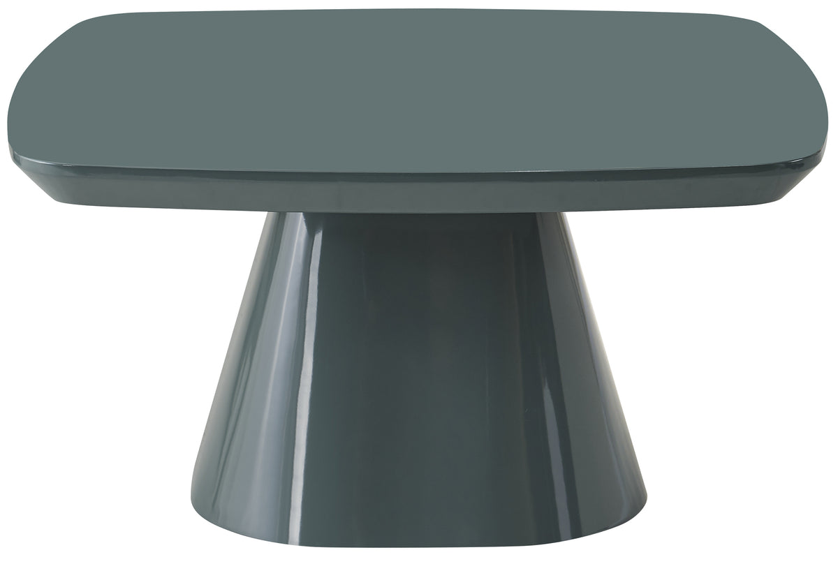Table basse Adievent 80x80 cm vert gris brillant élevé