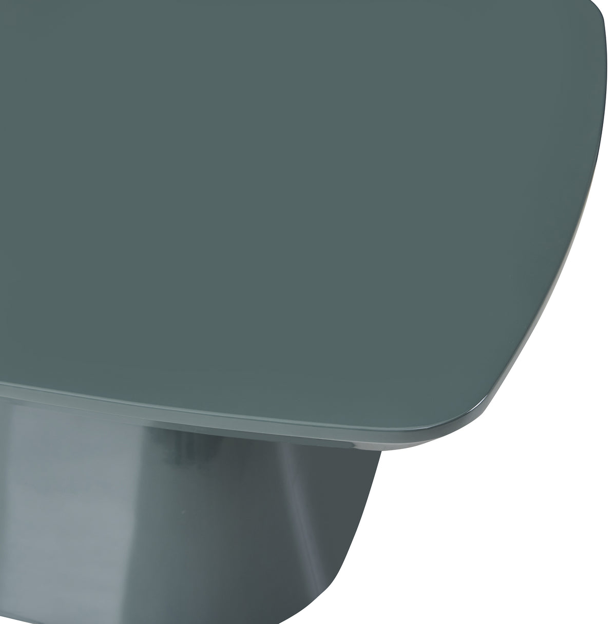 Table basse Adievent 80x80 cm vert gris brillant élevé