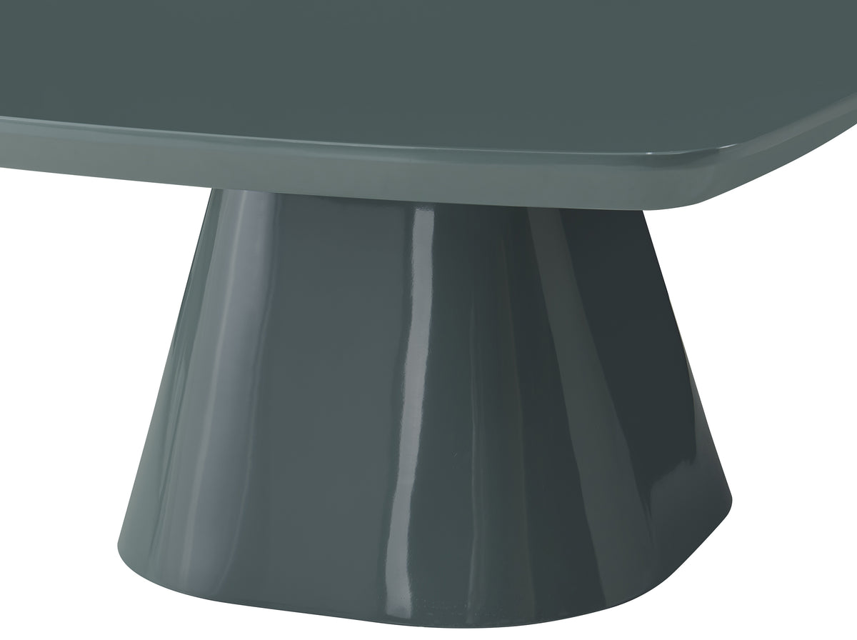 Table basse Adievent 80x80 cm vert gris brillant élevé