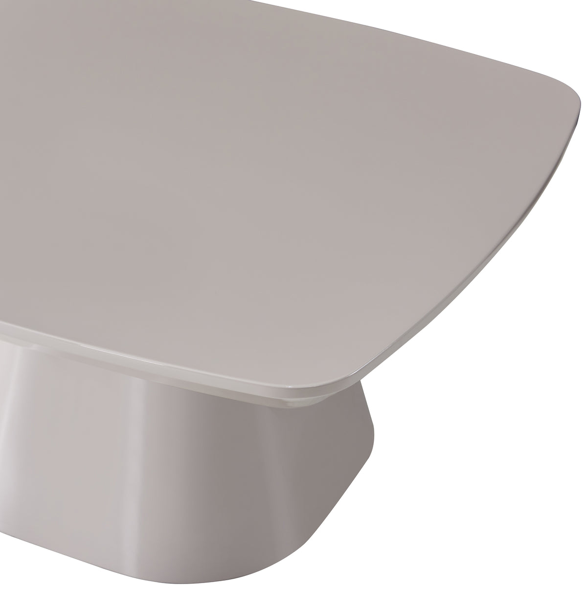 Table basse Adievent 80x80 cm gris clair haute brillance