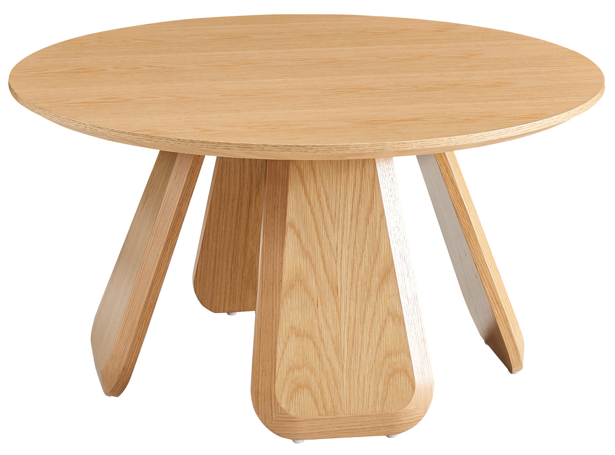 Table basse Affitly ronde 80 cm chêne naturel placage