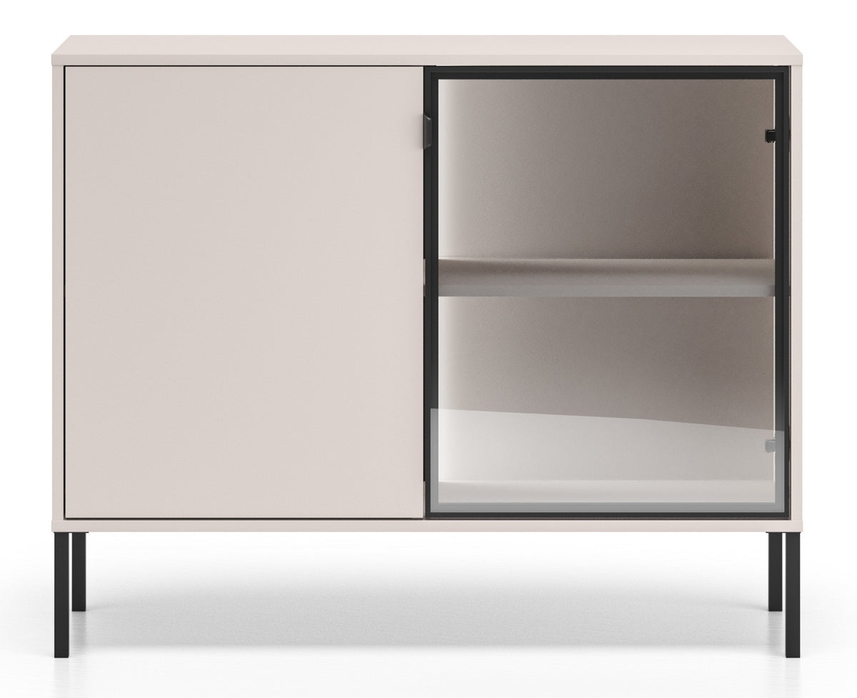 Commode 2 portes Barnee avec éclairage 107 cm cachemire