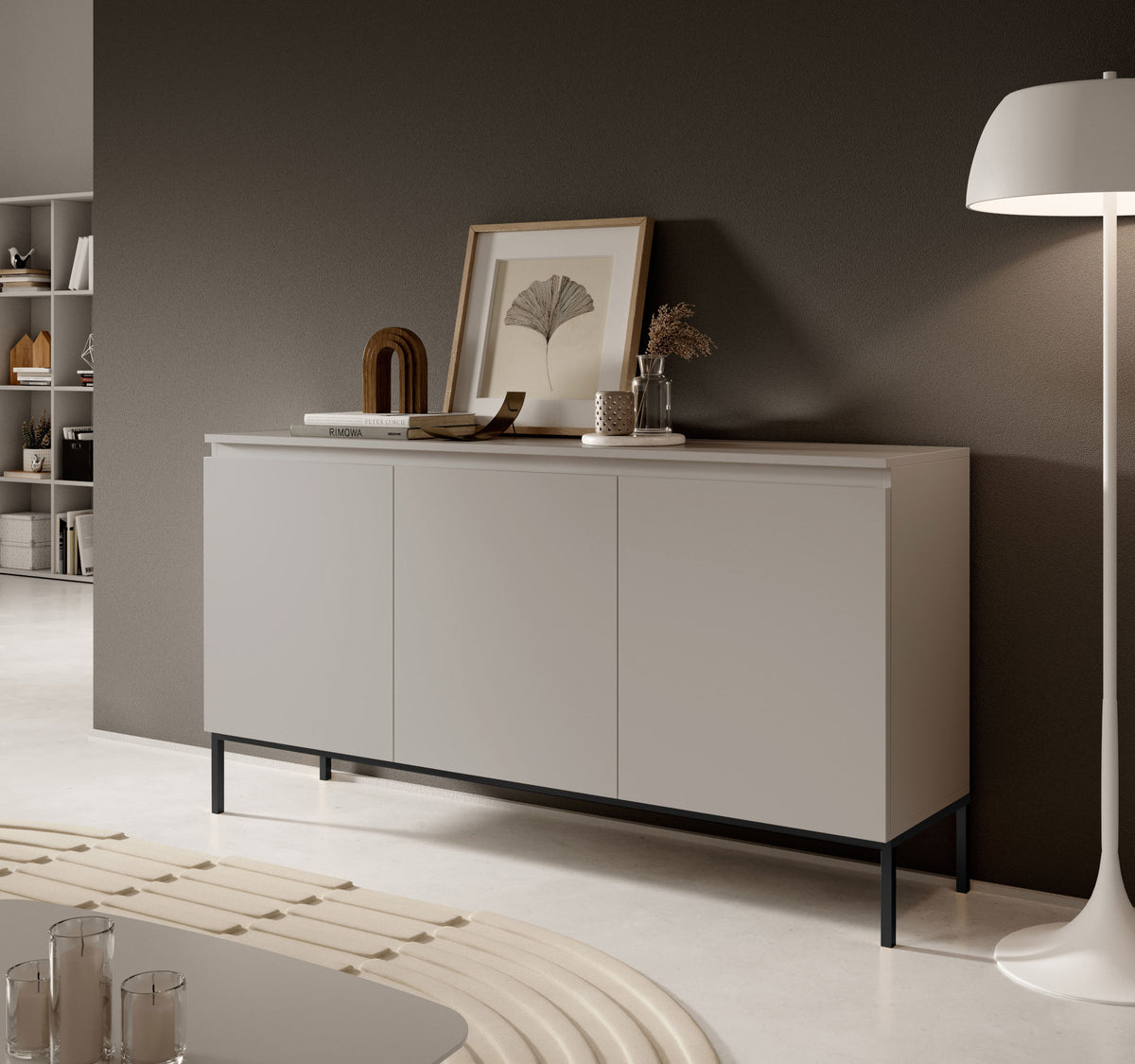 Drehtür-Kommode Bemmi 150 cm Kaschmir