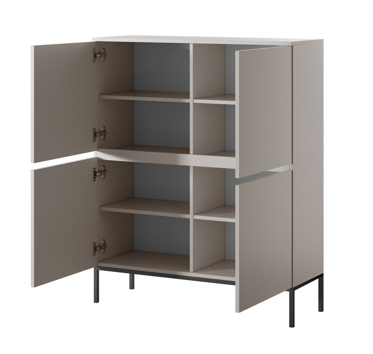 Hohe Kommode Bemmi 100 cm Kaschmir