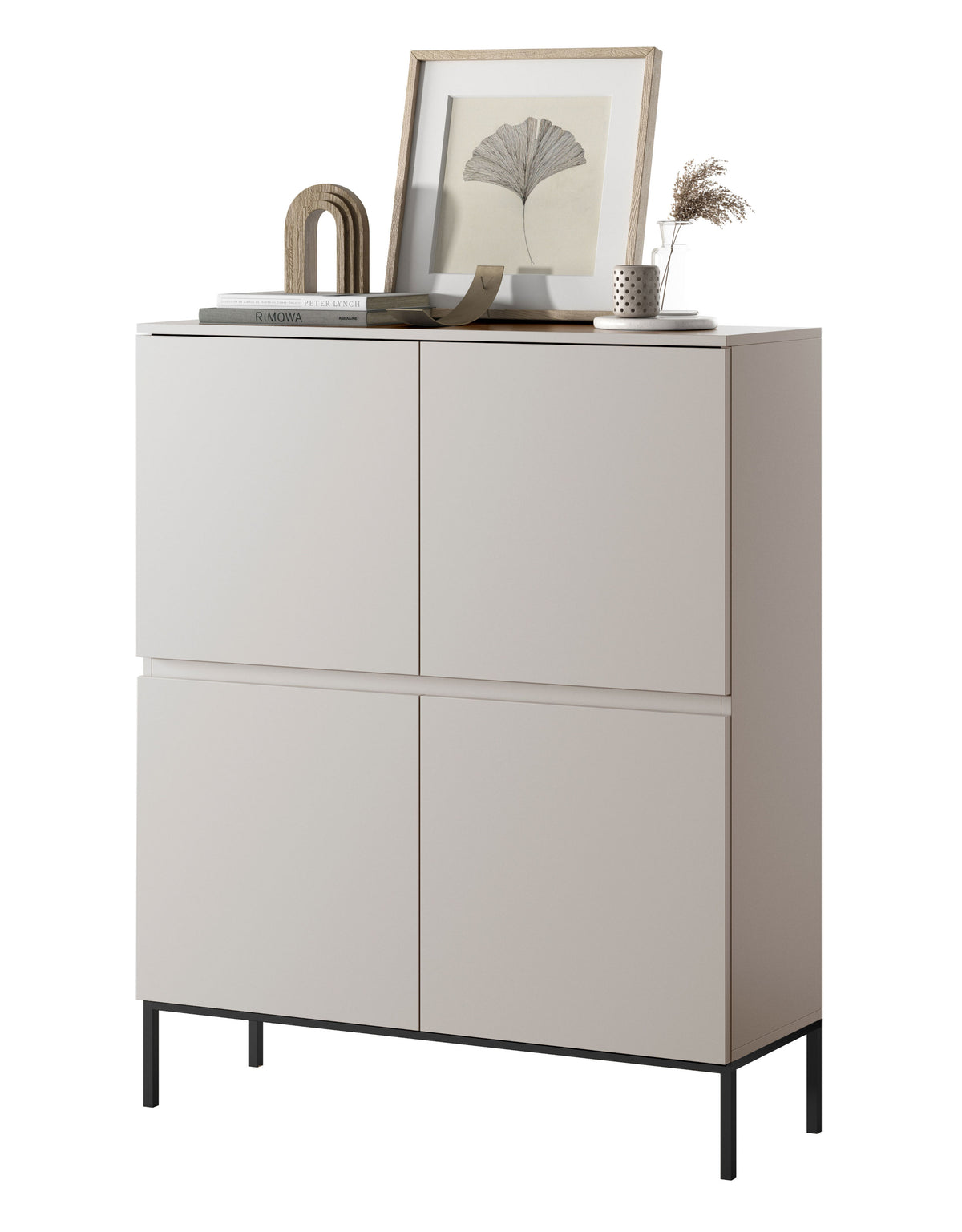 Hohe Kommode Bemmi 100 cm Kaschmir