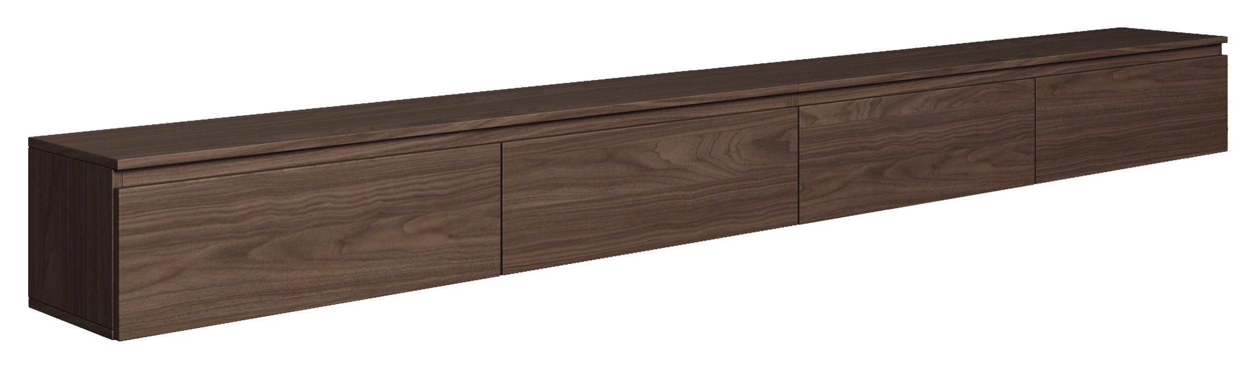 Hängender RTV-Schrank Bemmi 300 cm Wisconsin-Nussbaum