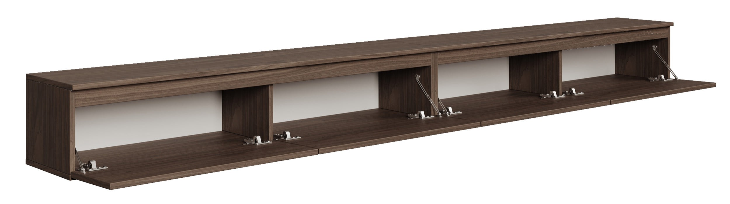 Hängender RTV-Schrank Bemmi 300 cm Wisconsin-Nussbaum