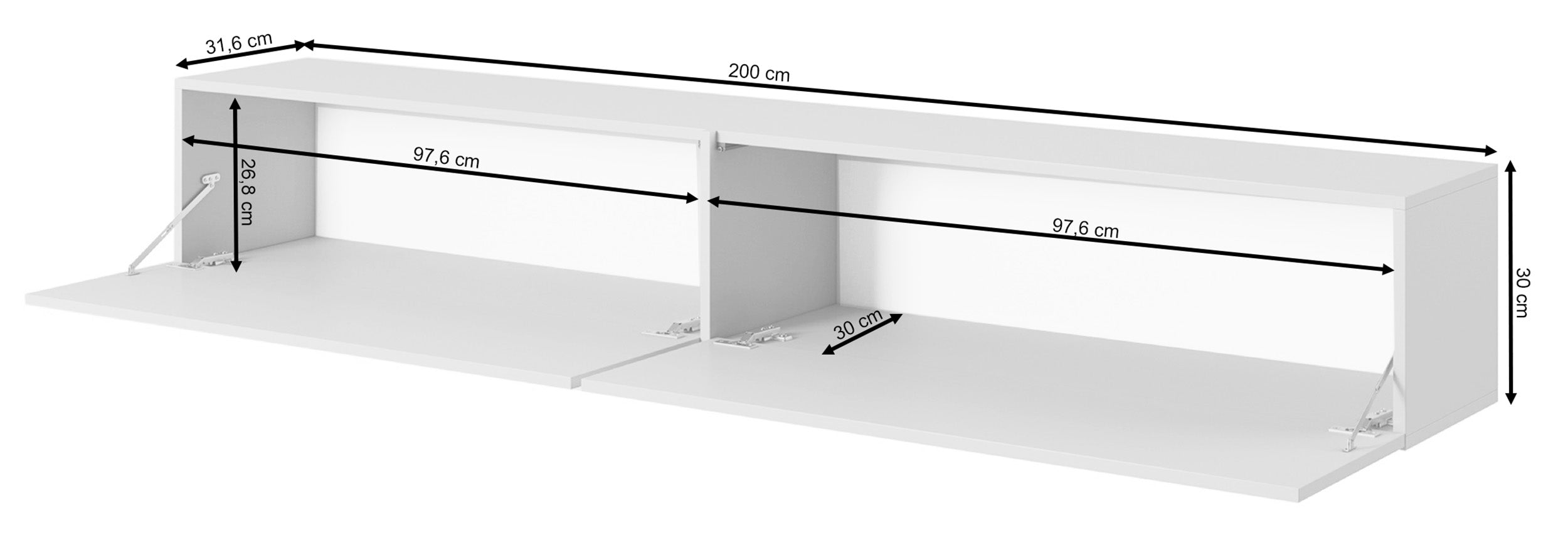 TV-Schrank Bisira 200 cm Kaschmir