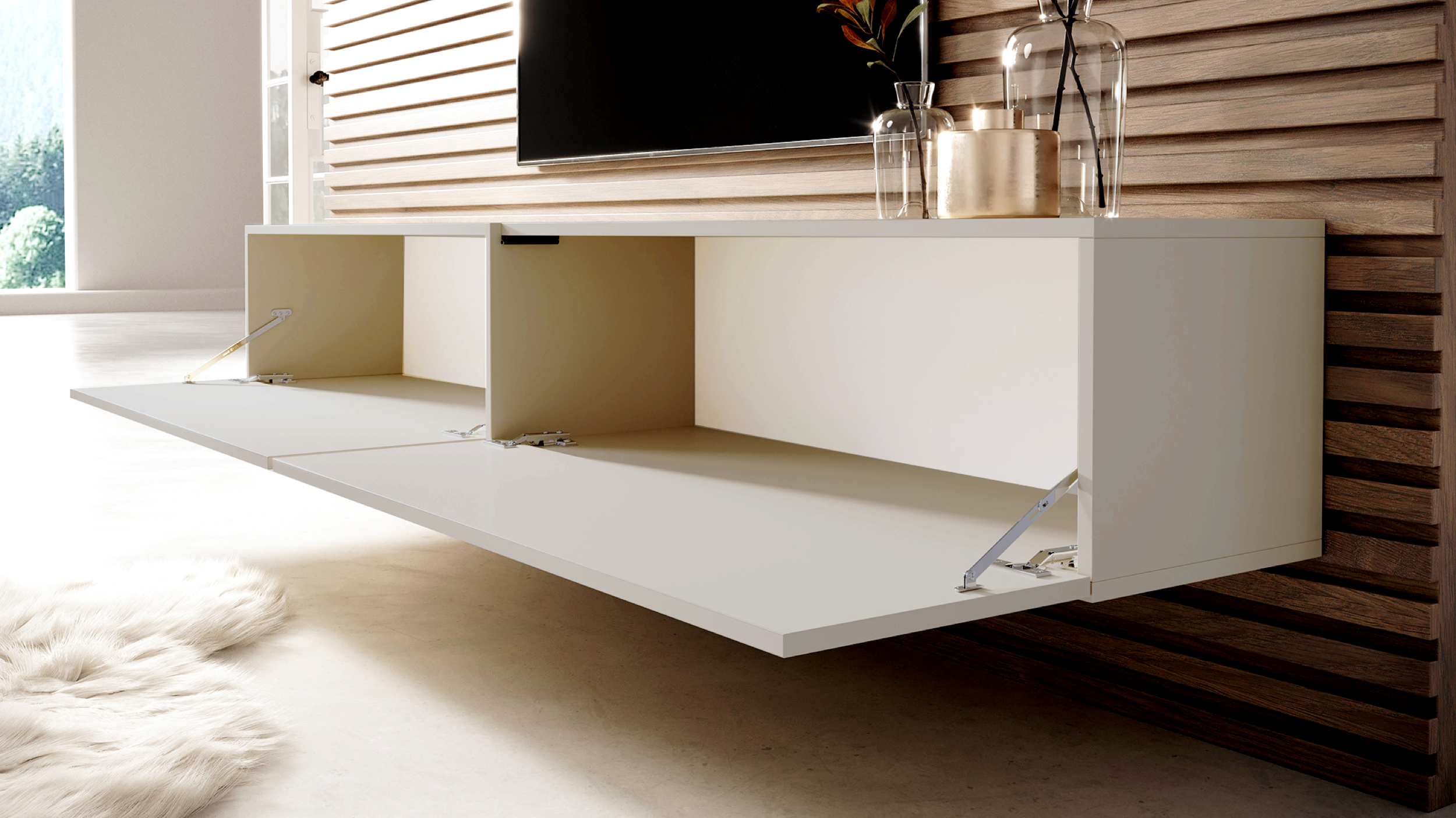 TV-Schrank Bisira 200 cm Kaschmir